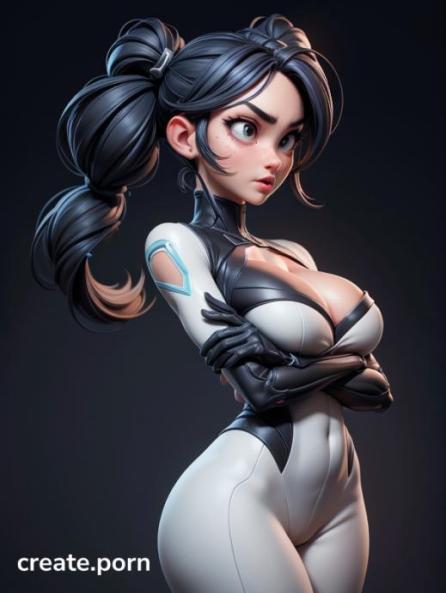 Black Hair, Shocked, 3D (Cartoon) AI Porn